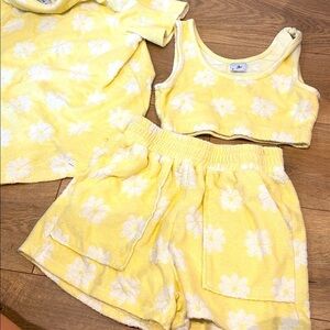 Sunny Yellow Floral Women's Pajama Set